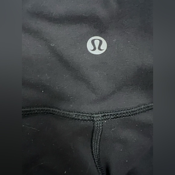 Lululemon Athletica Black Crop Leggings Drawstring Waist sz 10 - Picture 6 of 8